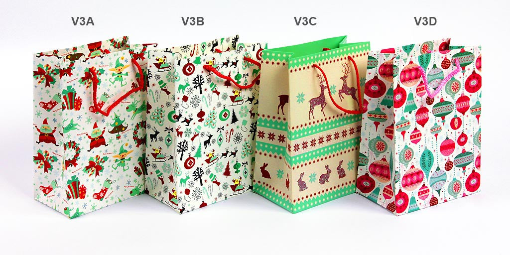 Dāvanu maiss (Vidējs) V3 (Ziemassvētku, ar spīdumiem)
